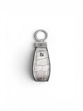 LN Key Ring – Croco Silver / Navy Edge