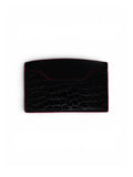 LN Cardholder – Croco Noir / Pink Edge