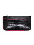 LN Zip Wallet – Croco Noir / Pink Edge
