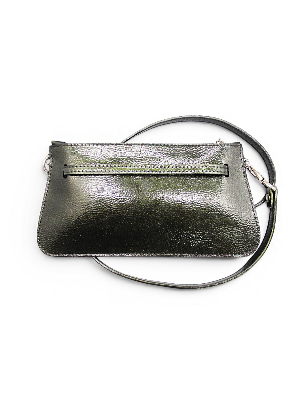 Noa – Glossy Burnt Olive Clutch