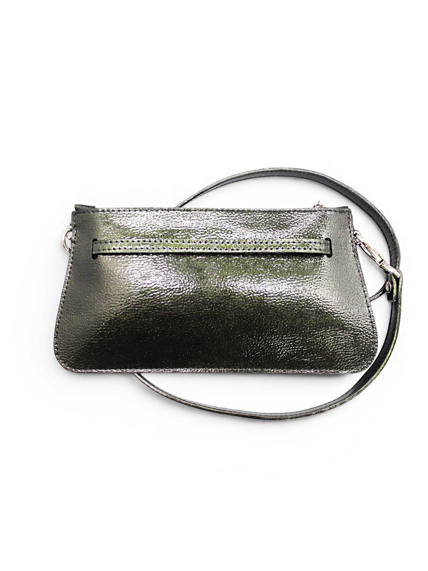 Noa – Glossy Burnt Olive Clutch
