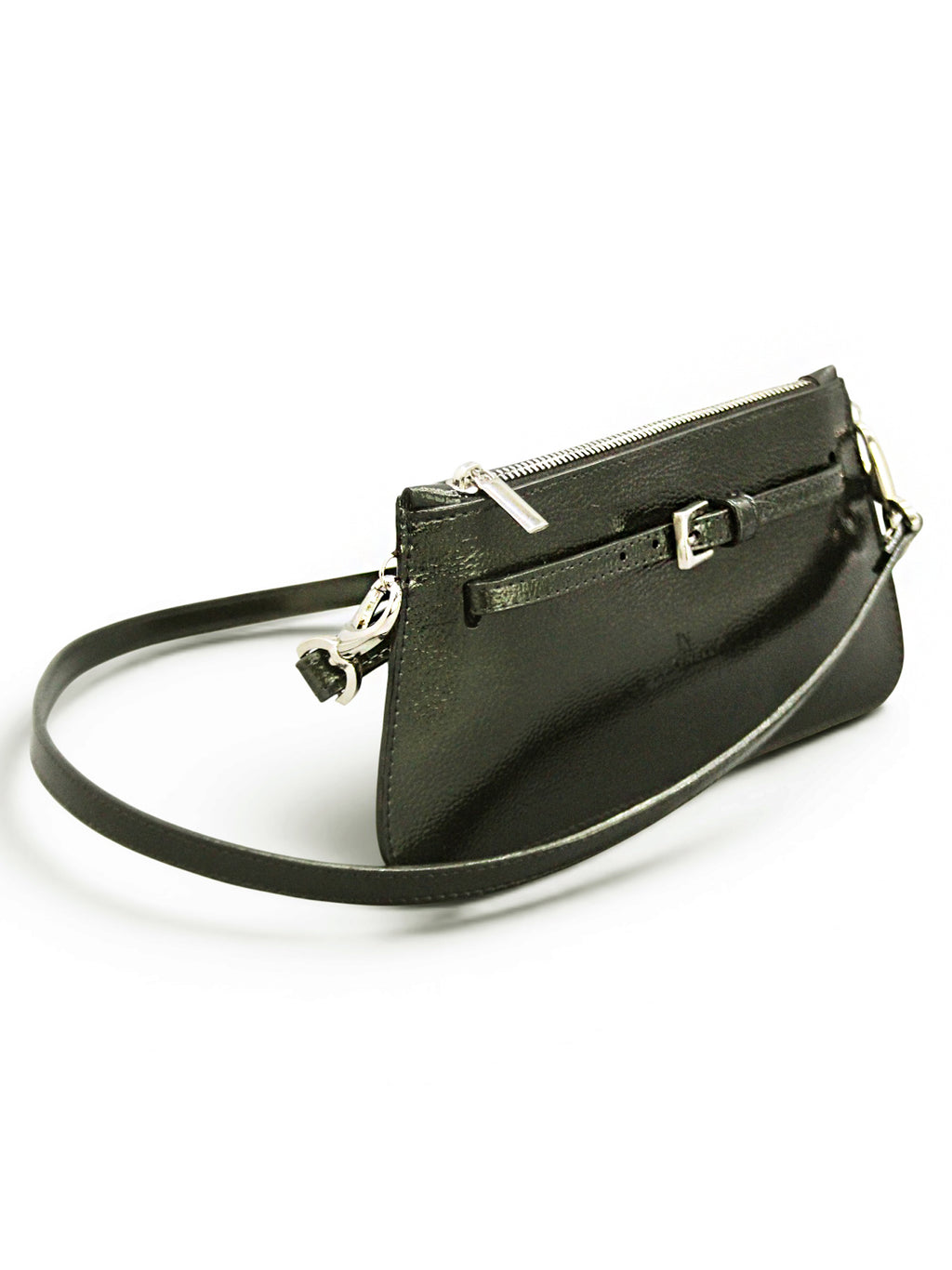 Noa – Glossy Burnt Olive Clutch