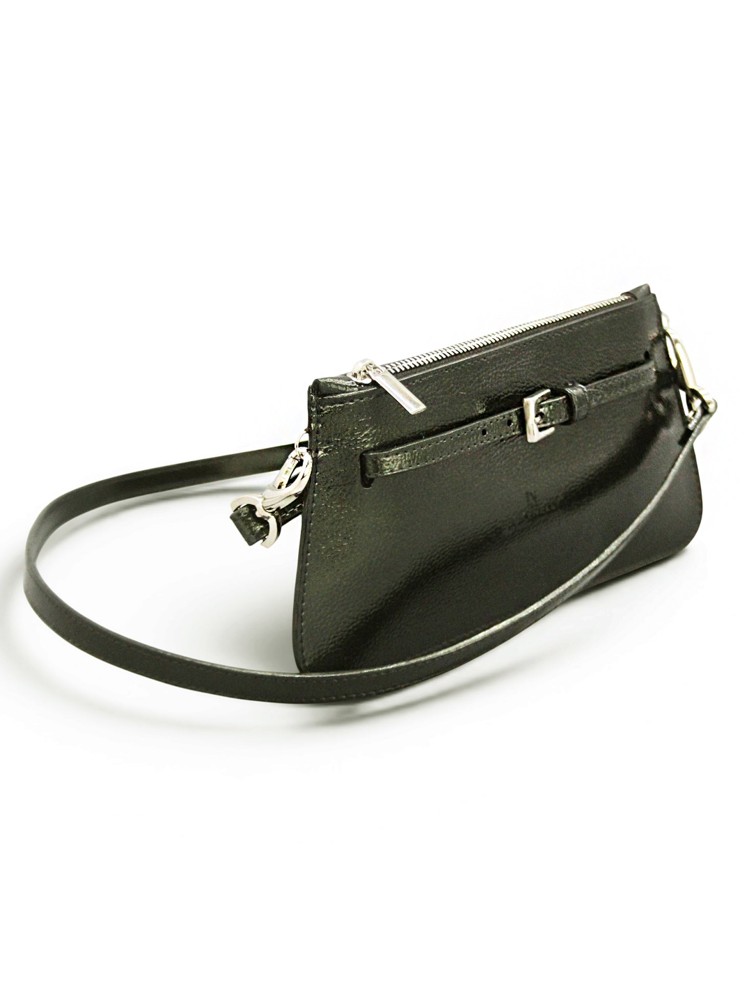 Noa – Glossy Burnt Olive Clutch